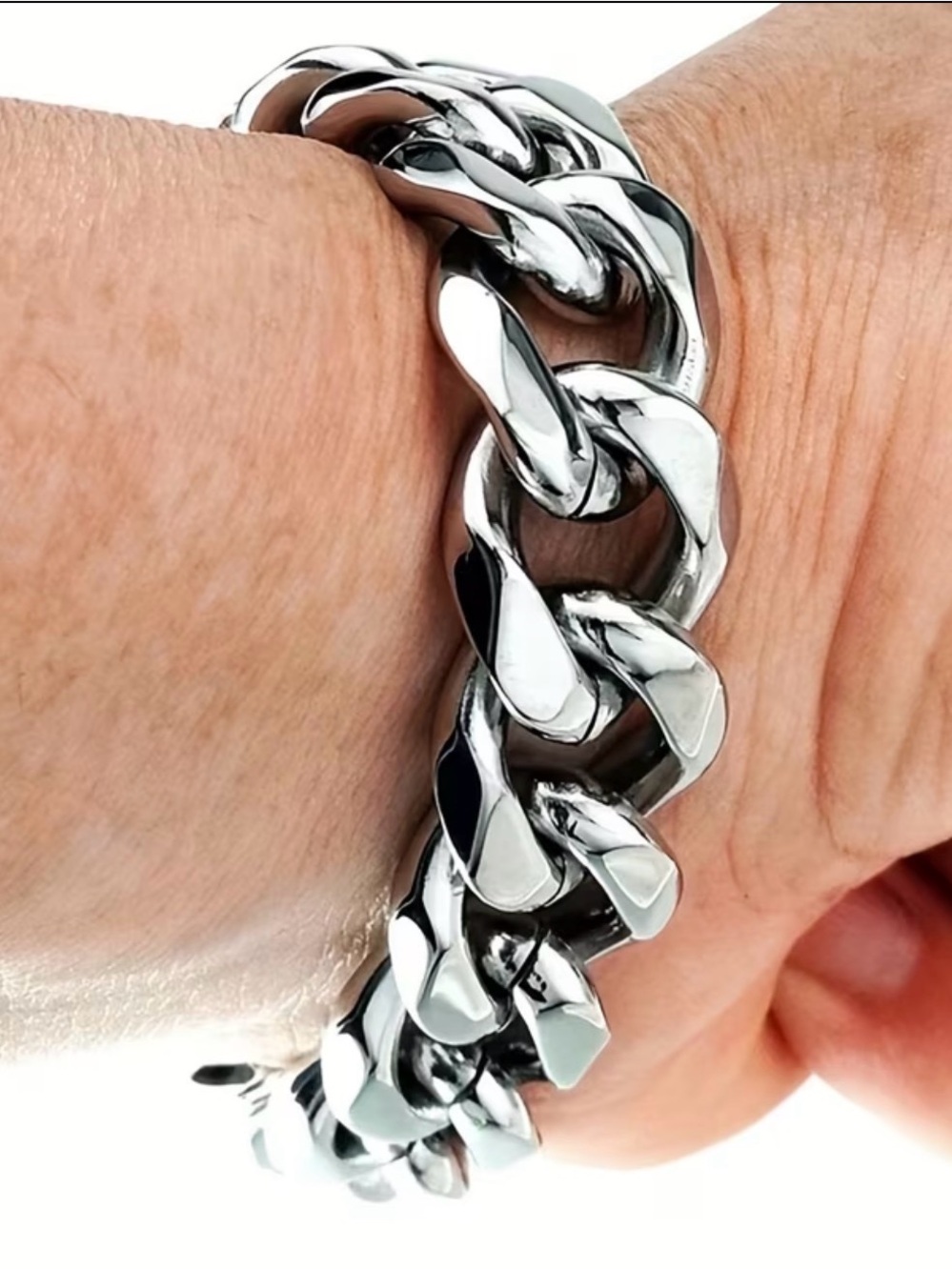 304L Stainless Steel Men’s Heavy Weight Bracelet 24cm/9.45”